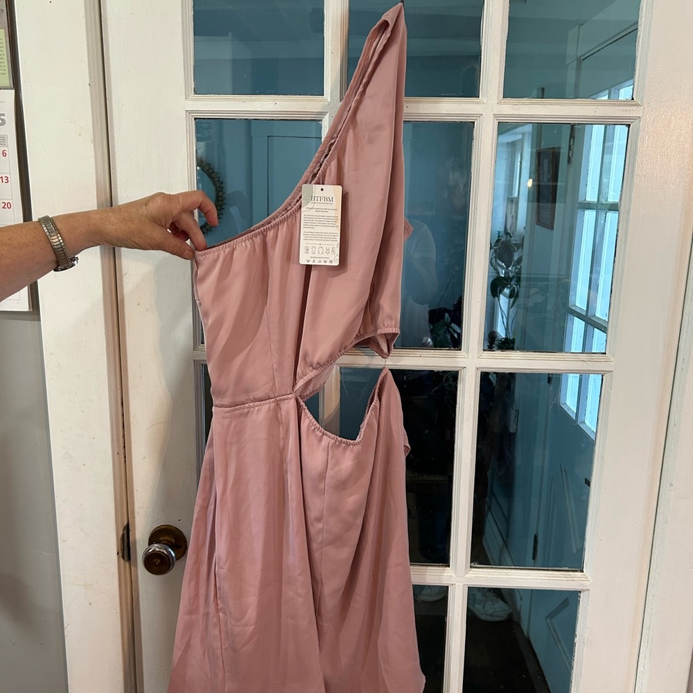 Chic Mauve One Shoulder Dress